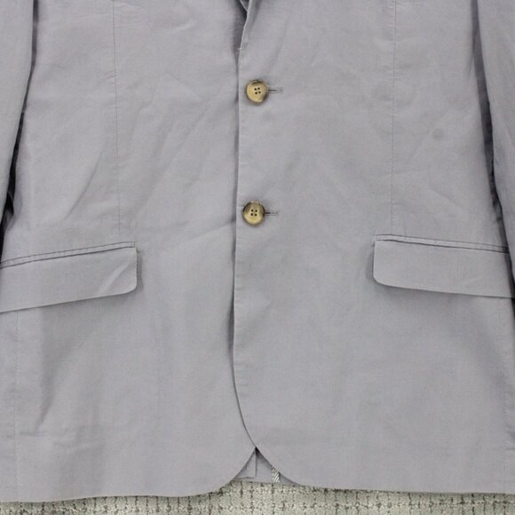 H&M Blazer Mens Size 40R Gray Solid Casual Two Button Front Lined Formal Wear - Picture 4 of 9